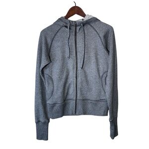 Patagonia Cloud Stack Grey Full Zip Hoodie Thumbholes Size Medium
